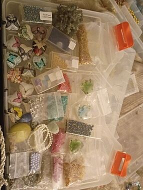 Assorted Multicolor Beads and Charms Jewelry Kit With Box